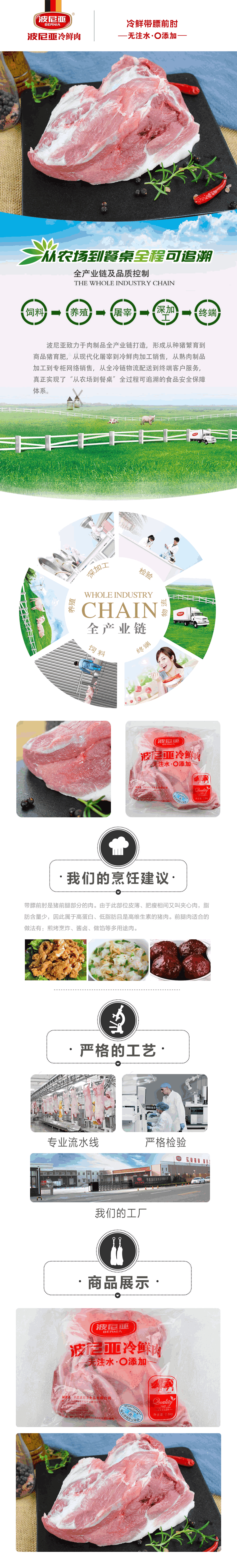 冷鲜带膘前肘简介